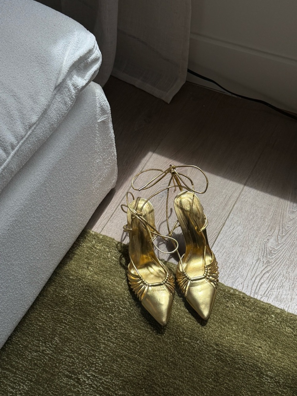 Zara Gold Heels